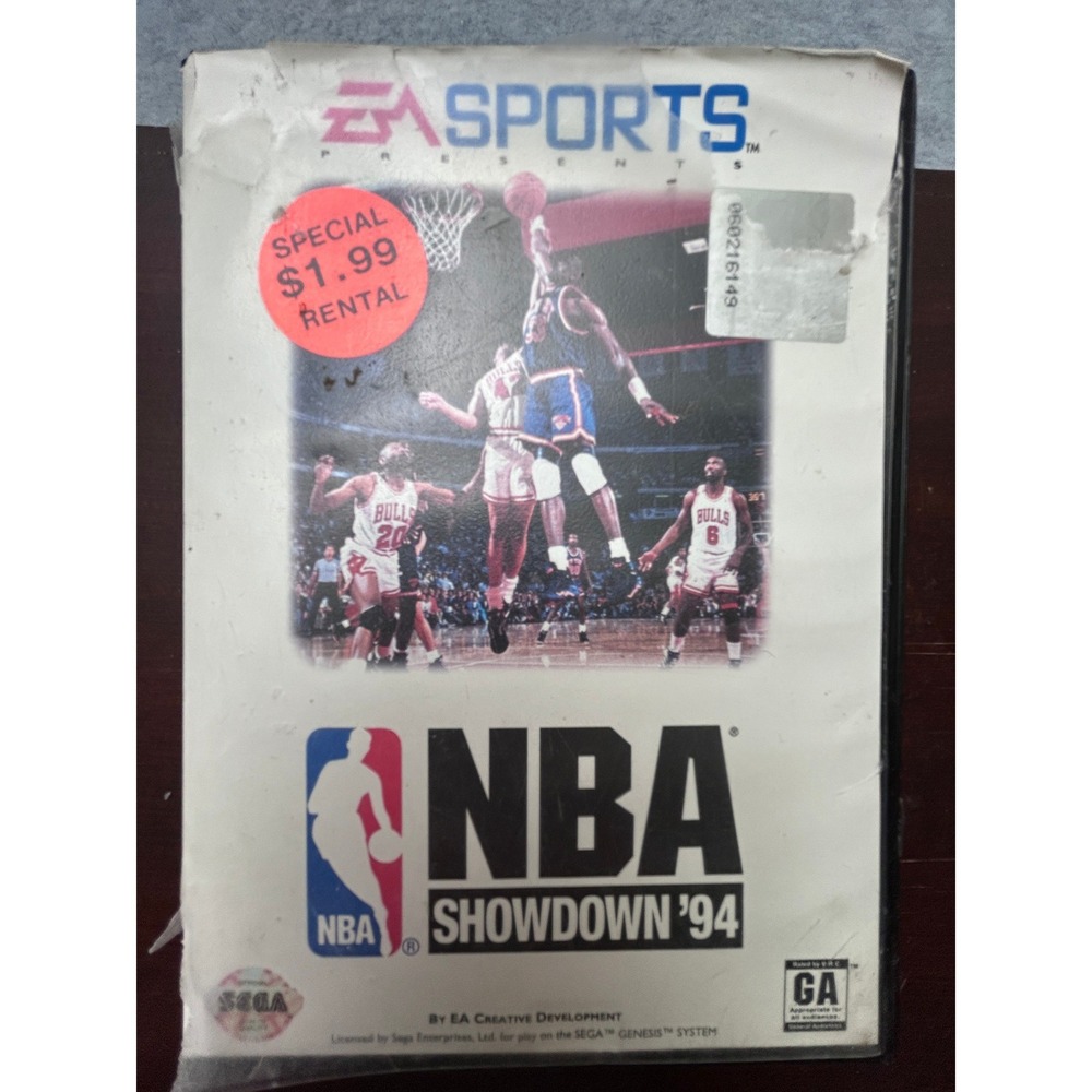 NBA Showdown 94 Sega Genesis EA Sports Basketball Game CIB Case Manual